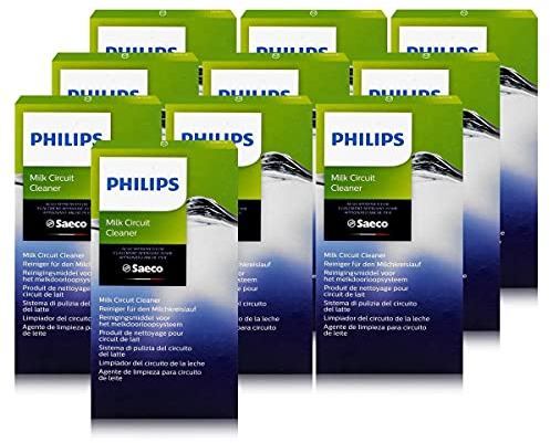 Saeco CA6705/60 Lot de 10 nettoyants de circuit de lait pour machines à café automatiques 12 g