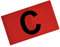 fanshirts4u Kapitänsbinde Spielführerbinde Capitainsband C (rot, Junior ca. 22cm Umfang)