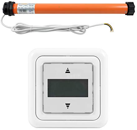 3T-MOTORS Rollladenmotor mit Zeitschaltuhr Geba Rollotimer, 3T45-40 (Zugkraft 40 Nm/80 kg) für 60 mm 8kant Rollladenwelle (SW60), mit mechanischen Endschaltern, einfache Montage, Rollladenantrieb