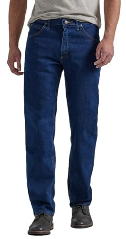 Wrangler Authentics Men's Big & Tall Classic Five-pocket Regular Fit Straight Leg Jeans, Dark Indigo Flex, 44W 28L UK