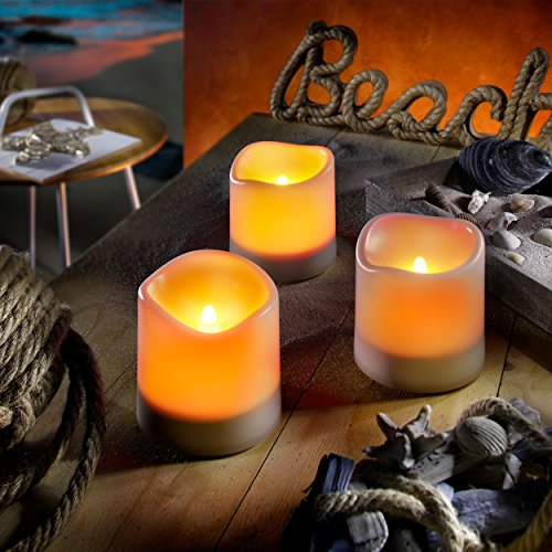 Esotec Solar Leuchtkerzen Romantica, 3er Set, Flackerlicht, LED Kerzenleuchte, Tischleuchte, Dekoleuchte außen, Stehleuchte, Akku, Solarleuchte, Grabkerze, draußen, 10x10cm, outdoor, 102054
