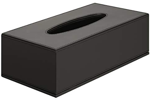 Gedotec Papierhandtuch-Spender schwarz Feuchttücher-Box Körperpflege Handtuchspender für WC & Bad - H5621 | Papiertuch-Spender mit Magnetverschluss | 1 Stück - Design Kosmetiktuch-Box für Tücher