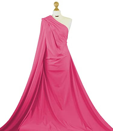 Fabriques Tissu élasthanne extensible dans les 4 sens de qualité supérieure | Tissu de couture | LF01 | par Fabriques (rose fluo, 1 m)