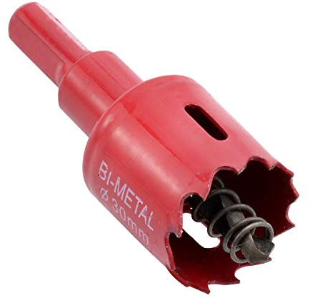 KATUR Scie cloche pour le bois, scie cloche bi-métal HSS 30mm pour tuyaux d'aération, coupe rapide et lisse pour le plastique, le contreplaqué, les cloisons sèches, les plaques de plâtre