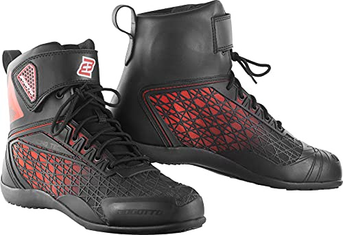 Bogotto Aaron Motorradstiefel, schwarz/rot, 45