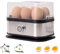 Mühelose Eikochen mit dem ultimativen Edelstahl-Eierkocher, intelligenter Eierkocher mit automatischem Absperrung, Eierdampfer für weiche, mittlere, hart gekochte, gekocht (1set)