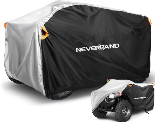 NEVERLAND Bache Quad Exterieur Bache Quad XXXL - Imperméable Bâche Protection pour Quad 190T Double Face Bâche de Protection la Neige Pluie UV Exterieur Noir Argent XXXL 256 * 110 * 120cm