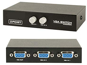 I07C VGA Switch Box 2 in 1 Out VGA Umschalter für Computer, PC, Laptop, Desktop, Monitor - Unterstützung für VGA, XVGA, SVGA, UXGA und mehr
