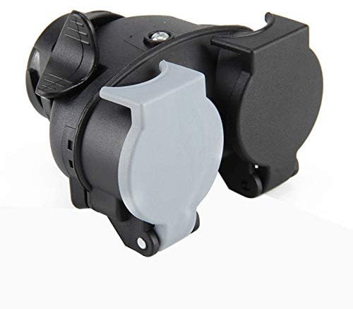 Trintion 13 pin to 7 Pin Towing Adaptor 13 to 7 Pin Trailer Adaptor Plug Trailer Caravan Electric Waterproof 12V N & S Type Extension Adaptor Socket