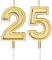 25. Geburtstag Kerzen Kuchen Ziffer Kerzen Alles Gute zum Geburtstag Kuchen Kerzen Topper Dekoration für Geburtstag Hochzeitstag Feier Gunst, Gold