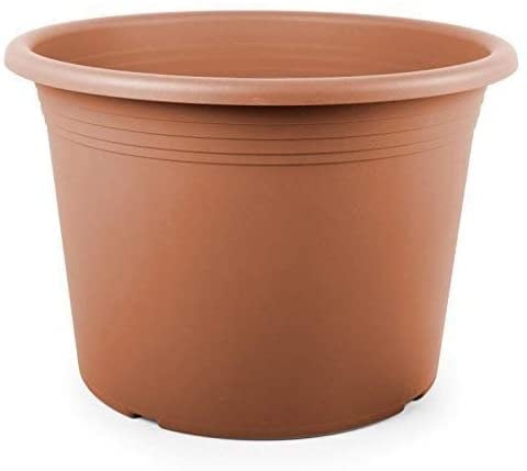 Tomaino Vaso per Piante in plastica Cilindro (Terracotta, 25)