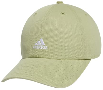 adidas Women's Saturday 2.0 Relaxed Adjustable Cap, Magic Lime Green/White, One Size