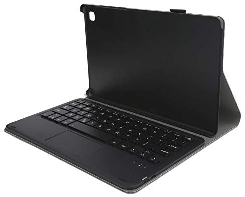 Bluetooth Keyboard, Ultra-Slim Wireless Keyboard with Touchpad, Tablet Keyboard for Samsung Galaxy Tab A7 T500/T505, Detachable PU Leather Case, 100Days Standby, USB Rechargeable(Black)