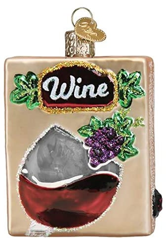 Old World Christmas Ornaments Boxed Wine Glass Blown Ornaments for Christmas Tree