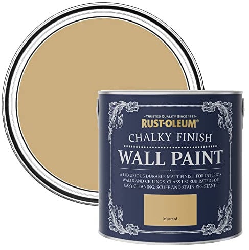 Rust-Oleum Yellow Matt Emulsion Wall Paint - Mustard 2.5L