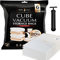 GENIE SPACE Large Cubed Vacuum Storage Bags - Pack of 6, 80x60x32cm | Strong Space Saving Vacuum Cubes | Premium, Airtight & Reusable | For Clothes, Towels & Pillows | Includes Travel Pump