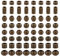 nbeads 80 Stück 8 Stile Legierung Europäische Perlen, Antike Tibetische Dreadlock Perlen Bronze Spacer Beads Charm Großes Loch Ketten Perlen Haarperlen Für DIY Schmuckherstellung, Bohrung: 5.5 mm