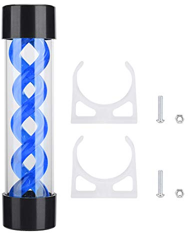 Zunate Wasserkühltank, PC-Wasserreservoir CPU-Flüssigkeitskühler 200 Mm mit G1 / 4-Gewinde T Virus Zylindrischer Kühltank für PC-Desktop-Computer-Kühlerzubehör(Blau)