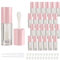 COSIDEA 14 leere 6 ml große Doe Foot Zauberstab, klobige Lipgloss-Röhren für DIY-Lipgloss, rosafarbene runde Lipgloss-Behälter mit dickem Zauberstab, Pink, 14 Count (Pack of 1)
