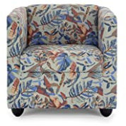 LOOKS by Wolfgang Joop Looks I Designer Sessel mit Federkern, Holzwerkstoff, grau Gemustert, 72x71x75 cm