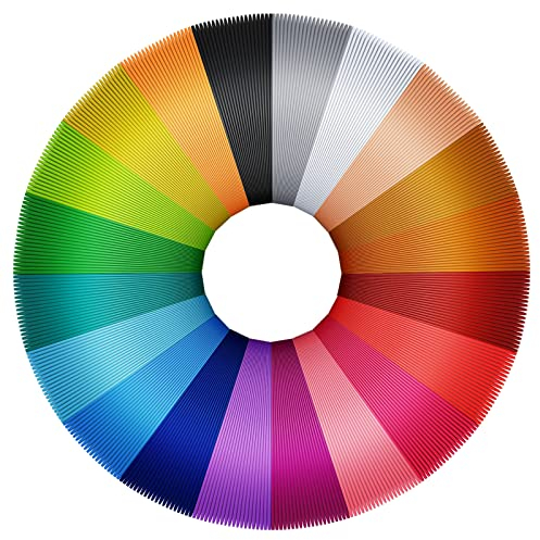 ASTARON 3D Stift Filament 1.75 PLA 20 Farben, 3d Drucker Filamente, 16,4 Ft pro Farbe Insgesamt 328 Ft 3D Printer Filament 3d Druckmaterialien Set
