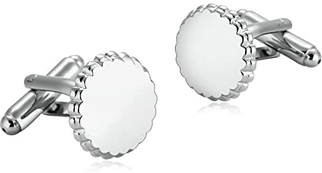 Musihy Brautvater Manschettenknöpfe, Bierdeckel Hemden für Manschettenknöpfe aus Silber Edelstahl Geschenk Verlobung