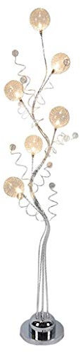 CAPXXIN Lampadaires, Forme d'arbre torsadé 6 tiges en Aluminium de lampadaire avec Ampoules G4 Lampadaires Standard verticaux, éclairage H155cm Lampadaires d'éclairage intérieur Needed