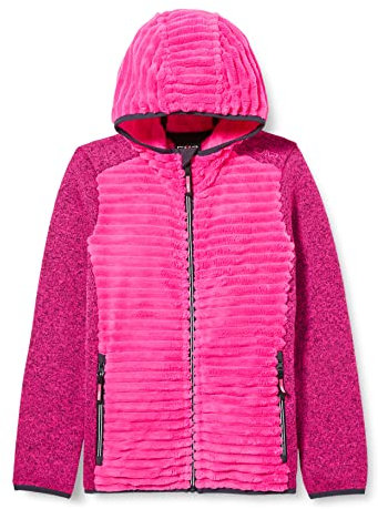 CMP - Giacca in pile Highloft da bambini con cappuccio fisso, Purple Fluo, 152