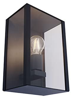 4lite Outdoor Wall Light with Clear Glass (Graphite) IP54 Rated Exterior Box Wall Lamp - 4L2/6101-4Yr Guarantee
