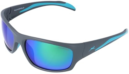 Gamswild WS4035 Sonnenbrille polarisiert GAMSSTYLE Fahrradbrille Skibrille Sportbrille Damen Herren Unisex | grau | schwarz| blau |, Farbe: Grau