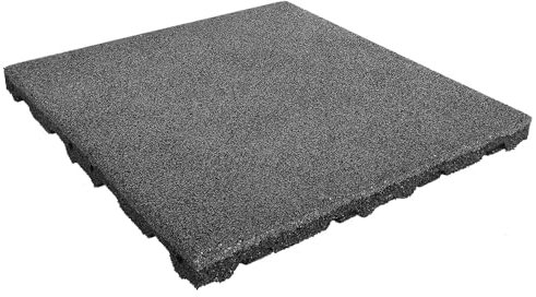 IVOL Fallschutz Gummifliese - 75 mm Höhe – 50 x 50 cm (Grau)