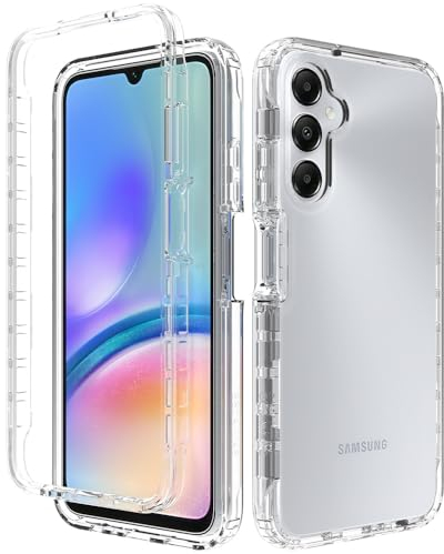 XINNI Funda para Samsung Galaxy A55 5G Antichoques 360 Grados con Protector de Pantalla Integrado Robusto Doble Cara Bumper Transparente Case Completa Carcasa, Cristal