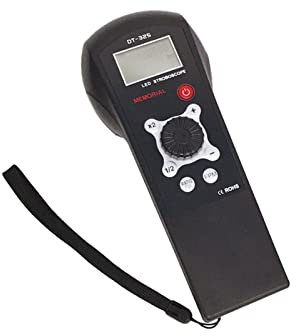 Digitaler Drehzahlmesser, Drehzahlmesser, Digitales Handheld -Stroboskop DT325E Stroboskopmesser 60 bis 120000 FPM Handheld Digital LED Flash -Strobe -Drehzahlmesser for die Erkennung und Wartung von