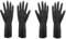 Xistuoz Hair Dye Gloves, 2 Pairs Reusable Professional Hair Color Latex Gloves for Home and Salon, Black