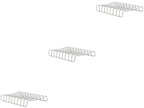 Cabilock Caja para Esponja Rejilla Jabón Jabonera Autodrenante Inoxidable 3 Jabonera con Escurridor De Jabón De PVC Color