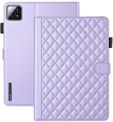Vaitasy Custodia per Xiaomi Pad 6S Pro 12.4 Pollici 2024 Business Pelle PU Tablet Cover per Xiaomi Pad 6S Pro con Portafolio Supporto Funzione Viola