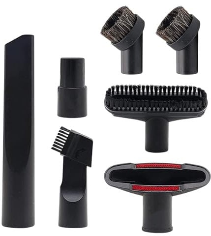 AUTUUCKEE Vacuum Accessories 7pcs Set,Cleaner Accessories,Shark Carpet Cleaner Accessories,Vacuum Attachments for Car Clean Valet,Vacuum Hose Adapters,Vacuum Attachments for Small Spaces(32mm)