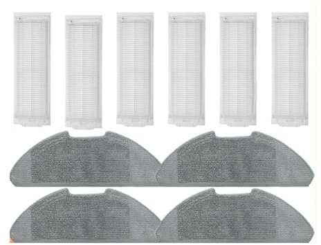 Compatible con Xiaomi Mi Robot Vacuum Mop 2 Lite/Mi Robot Vacuum Mop 2 Pro/MJSTL / MJST1SHW Piezas Cepillo Lateral Principal Filtro HEPA Trapo de fregona(Set O)