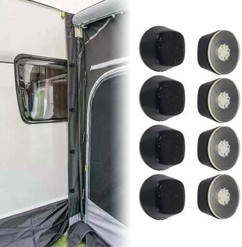 GAOHOU 8-teiliges Set Saugnäpfe für Wohnwagen-Zelt, Vordach-Saugsystem-Befestigungs-Kit für Wohnwagen/Wohnmobil, kompatibel mit Dometic Kampa Limpet Wohnmobil-Camping-Zubehör