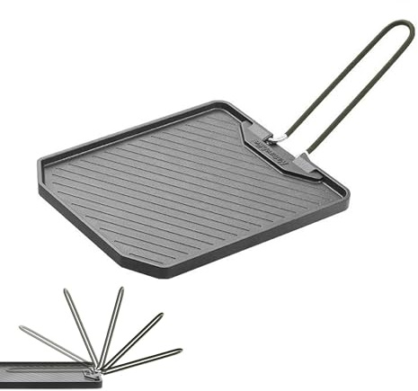 windhike Naturehike Antihaft-Bratpfanne, Faltbarer Griff, Outdoor-Grillpfanne, Aluminium-Steakpfanne, Tragbar Und Leicht (0,5 Kg), Leicht Zu Reinigen, Geeignet Für Camping Und Wandern