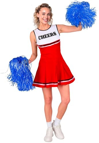 W WIDMANN MILANO Party Fashion - Cheerleader Kostüm | Kleid für High-School-Themen, Football Mottoparty, Karneval