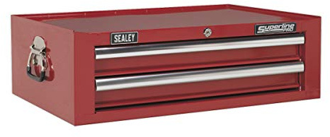 Sealey Ap26029T Add-On Chest 2 Drawer with Ball Bearing Runners - Red