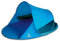 outdoorer Pop up Strandmuschel Zack II - Wurf-Strandmuschel mit UV-Schutz 60, Sonnenschutz und Windschutz am Strand (blau)