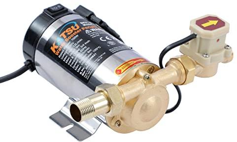 KATSU Pompa Booster Acqua 100W, Interruttore Automatico On-off Pressione, Pompa Acqua Calda e Fredda per Lavatrice Doccia Giardino Casa 151410