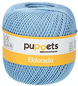 Puppets 4574006-04280 Häkelgarne, 100% Baumwolle, 4280, Stärke 6, 100g, 52 Gramm