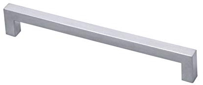 Gedotec Küchengriff Schublade Stangengriff Edelstahl gebürstet Möbelgriff eckig - ME12 | Bohrabstand 480 mm | Schubladengriff Profil 12 x 12 mm | 1 Stück - Design Schrankgriff Küche mit M4 Schrauben