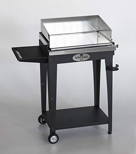 BBQueen Grill 6.4 Antracite - Barbecue a Gas (Piastra Liscia, Full Optional) - 70x45x97 cm
