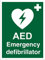 Seco Cartello di emergenza per defibrillatore AED, 200 mm x 300 mm, in vinile autoadesivo