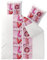 CelinaTex Touchme Biber Bettwäsche 200 x 200 cm 3teilig Baumwolle Bettbezug, Set, Bettgarnitur für Sommer und Winter, ganzjährig, pflegeleicht, Loana Love Herz Wörter weiß pink rosa