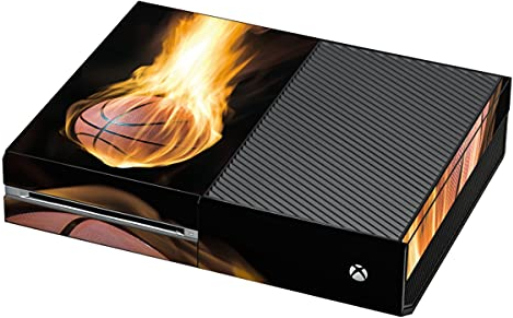 DeinDesign Skin kompatibel mit Microsoft Xbox One Folie Sticker Basketball Feuer Sport